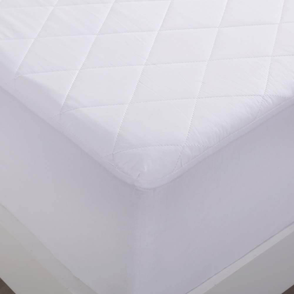 Comfort In Cotton Quilted Mattress Protector White King
