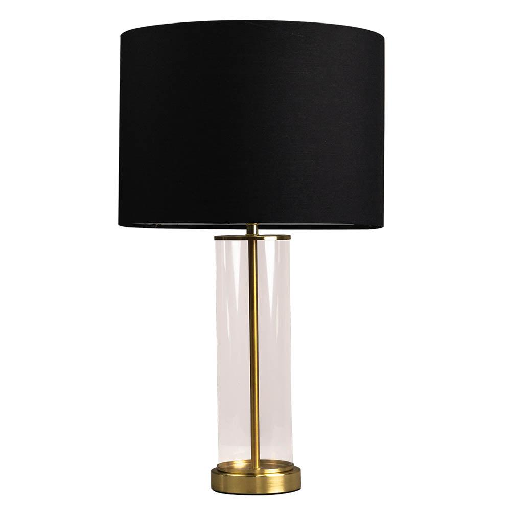 East Side Table Lamp Brass with Black Shade