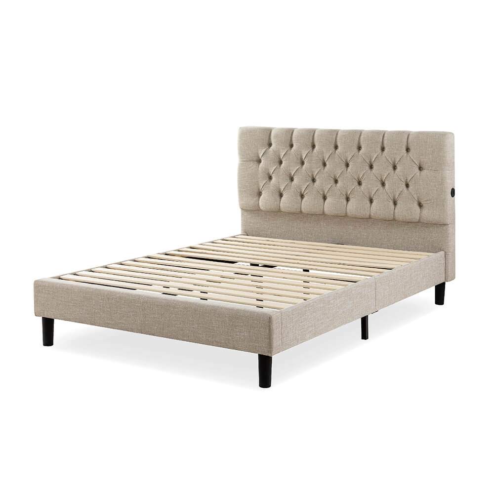 Essentials Tufted Bed Frame with USB