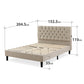 Essentials Tufted Queen Bed Frame with USB