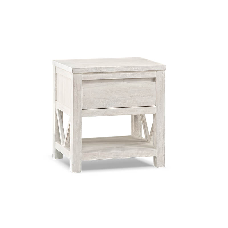 Riviera Bedside Table White