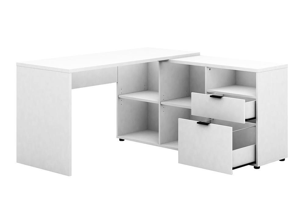 Rico 2 Drawer 5 Compartment Executive Desk White